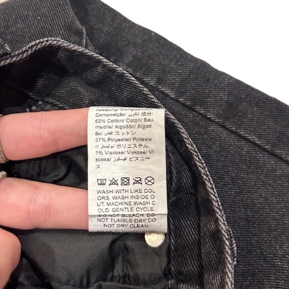 Shein Women's Ripped Boyfriend Jeans Distressed High Waisted Denim Jeans Black M - Picture 9 of 9